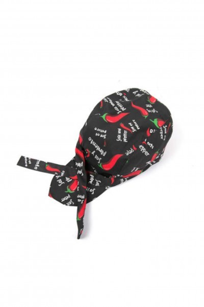 CHFH-005 custom-made chef work pirate hat restaurant coffee shop waiter hat ribbon hat hotel kitchen scarf 45 degree